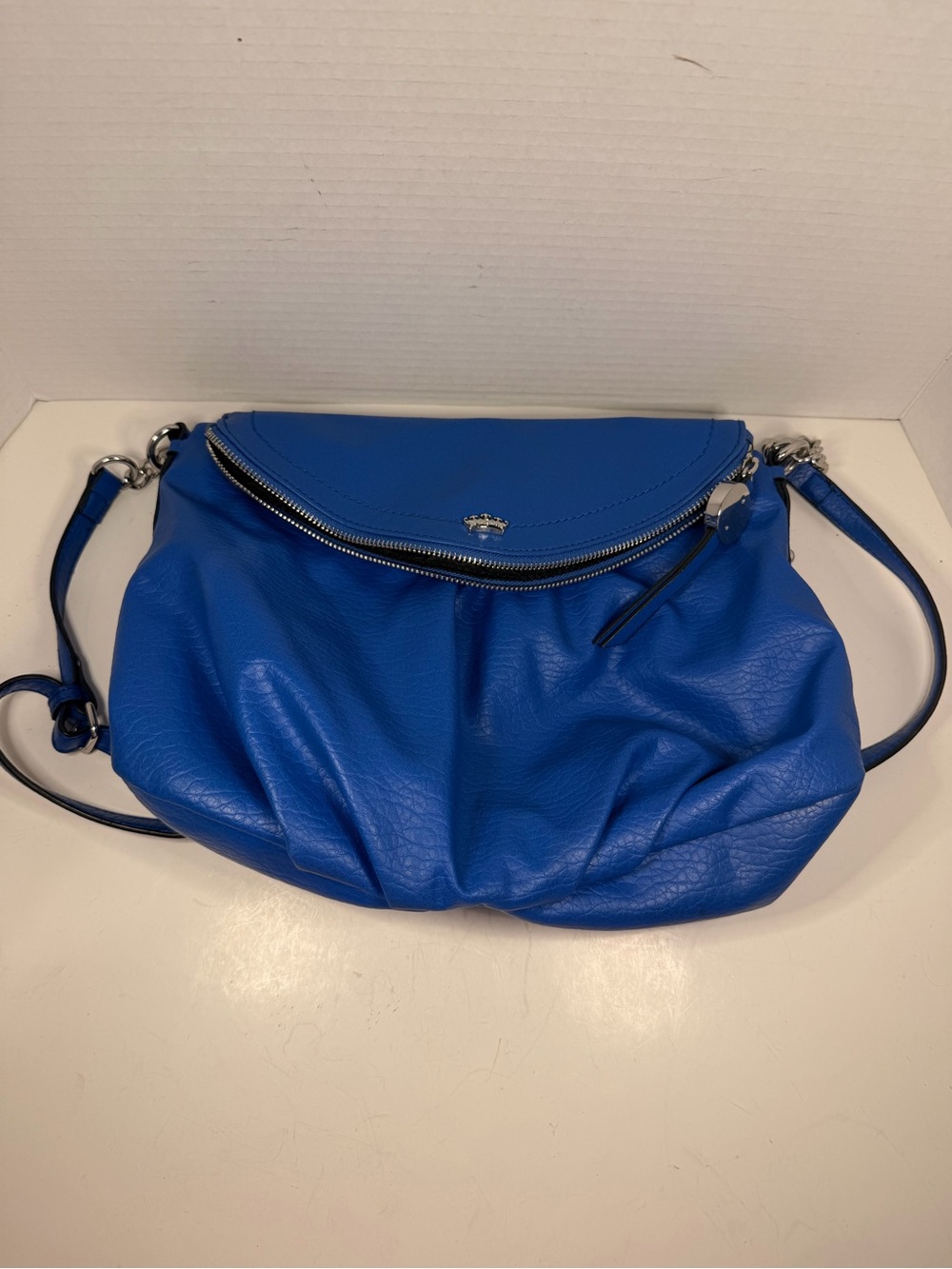Juicy Couture Royal Blue
Faux Leather Fold-Over
Crossbody Handbag